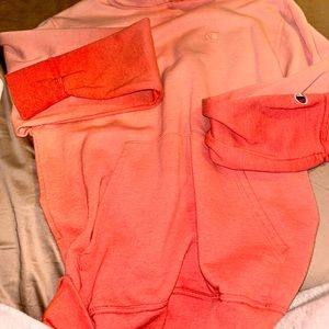 pink ombré champion sweatshirt